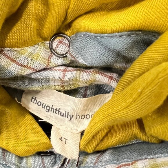 Thoughtfully Hooded Toddler Button-Up Plaid Shirts With Removable Hood NWT - Picture 3 of 4
